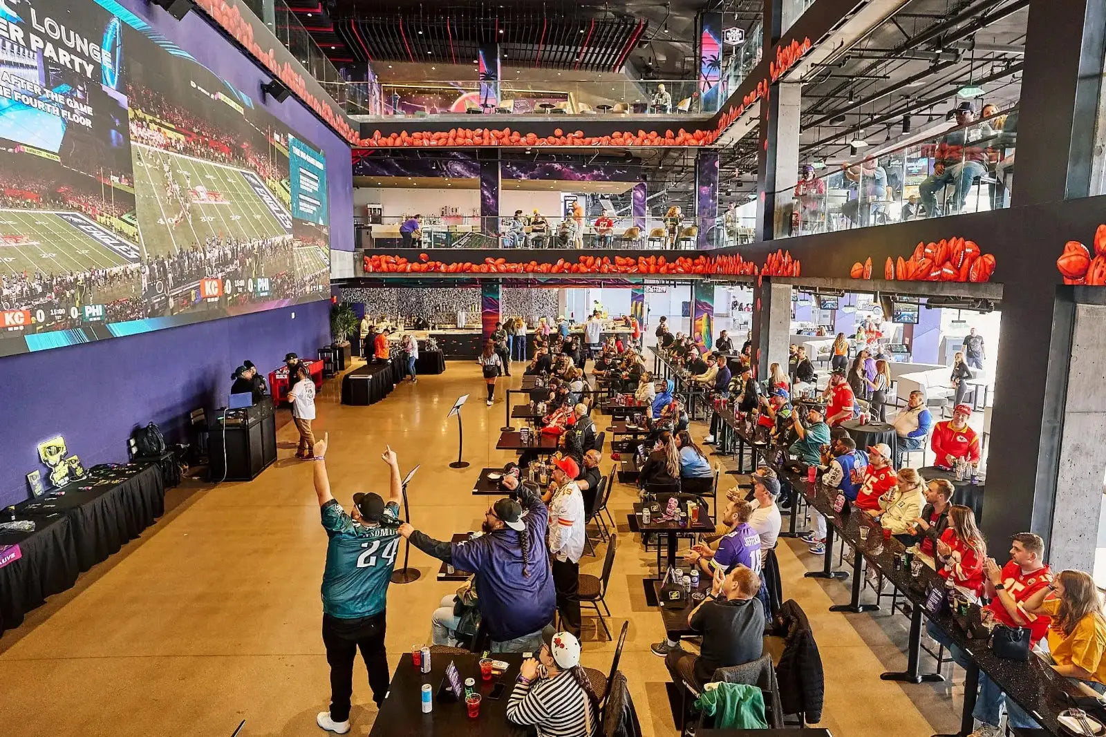 57-foot HD video wall at Atomic Golf Las Vegas for the best baseball game viewing experience