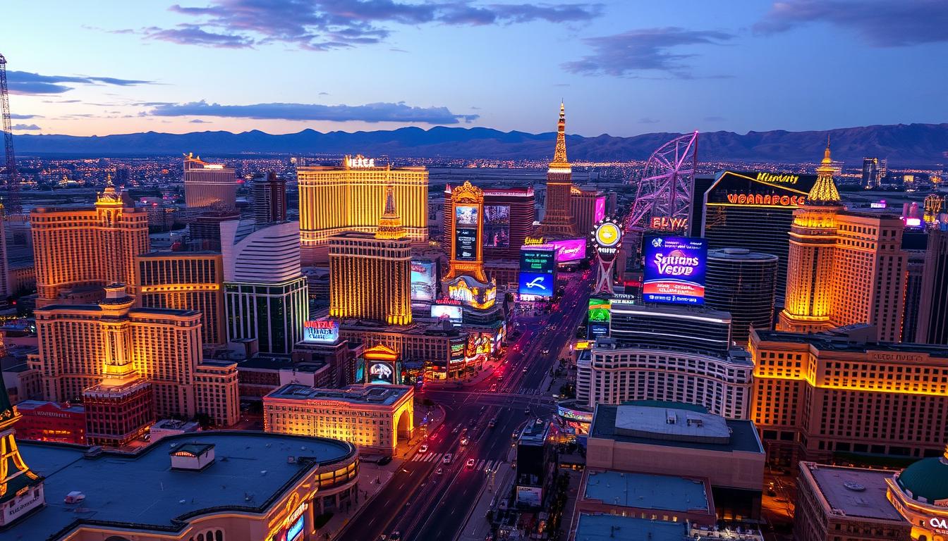 Las Vegas City lights and buildings