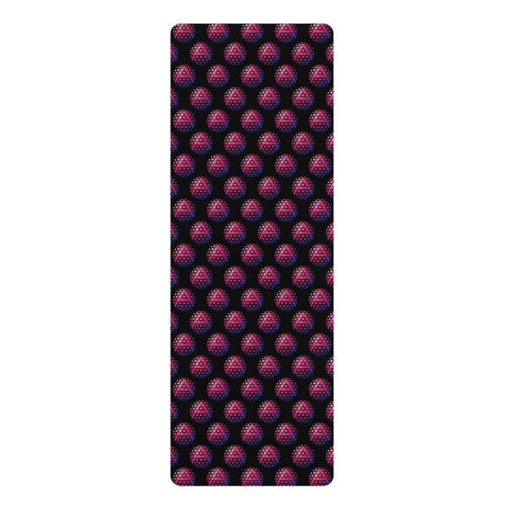 Rubber Yoga Mat with Colorful Pattern - Non-Slip Exercise Mat for Home & Studio