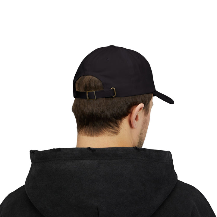 Atomic Golf Classic Dad Cap - White Adjustable Hat for Golf Lovers - Black color