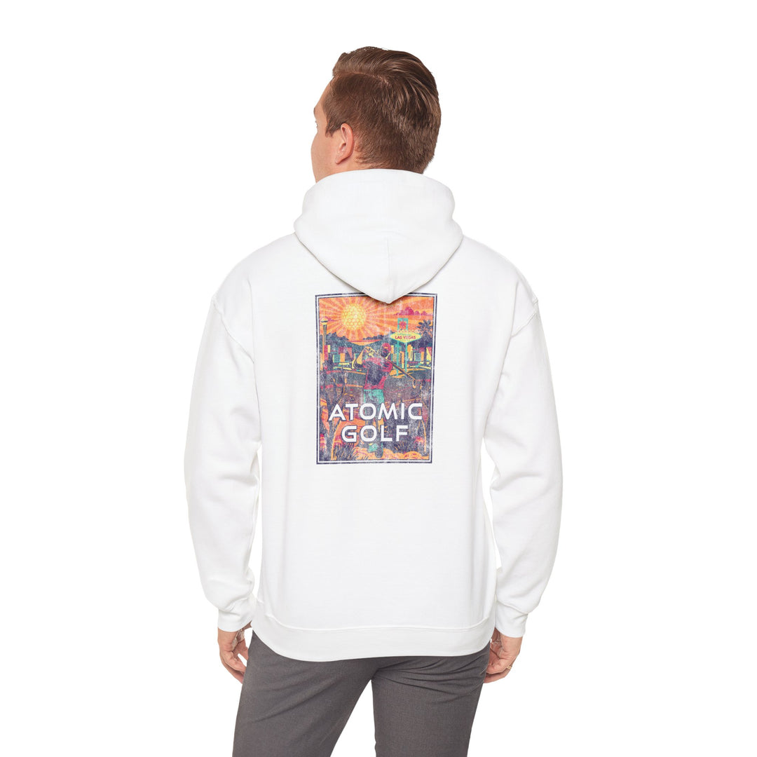 Atomic Golf Unisex Heavy Blend Hoodie - Ideal for Golf Lovers & Casual Outings - white color