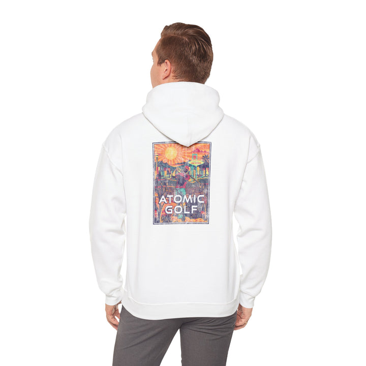 Atomic Golf Unisex Heavy Blend Hoodie - Ideal for Golf Lovers & Casual Outings - white color