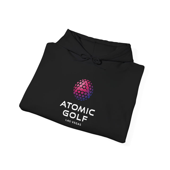 Atomic Golf Unisex Heavy Blend Hoodie – Colorful Retro Design - Black color