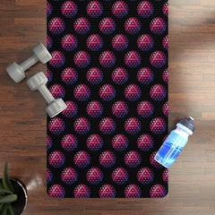Rubber Yoga Mat with Colorful Pattern - Non-Slip Exercise Mat for Home & Studio