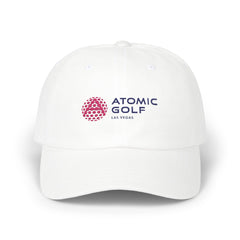 Atomic Golf Classic Dad Cap - White Adjustable Hat for Golf Lovers
