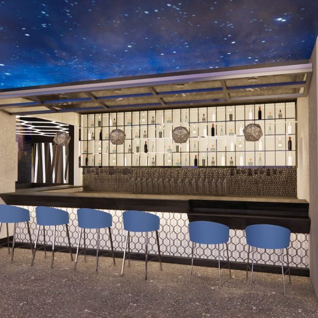 Rendering of the VIP bar at Atomic Golf