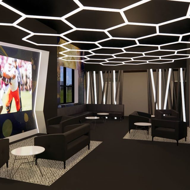 Atomic Golf VIP Lounge rendering